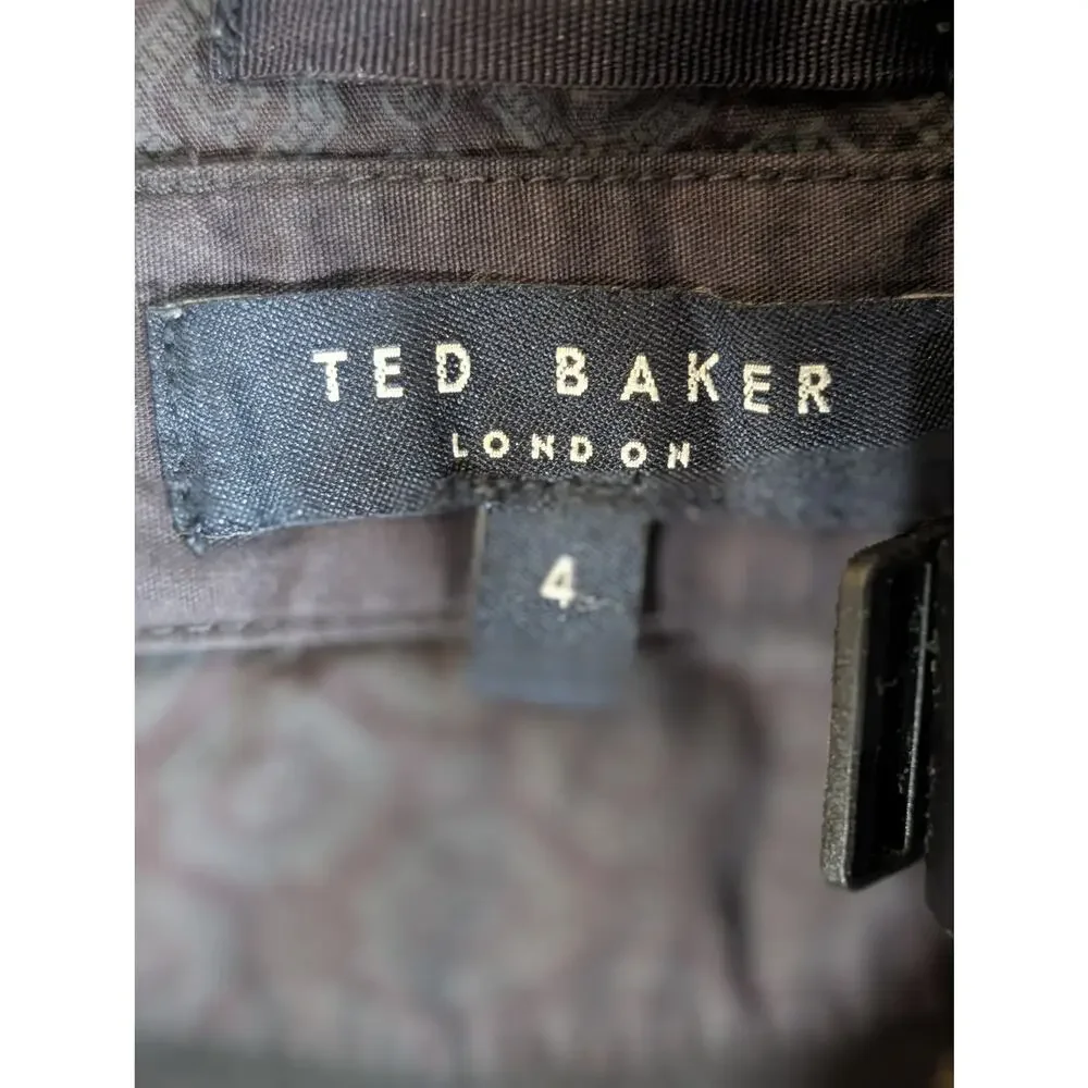 Ted Baker London Men's Gray Knit Sweater Size 4 Medium Merino Wool Blend